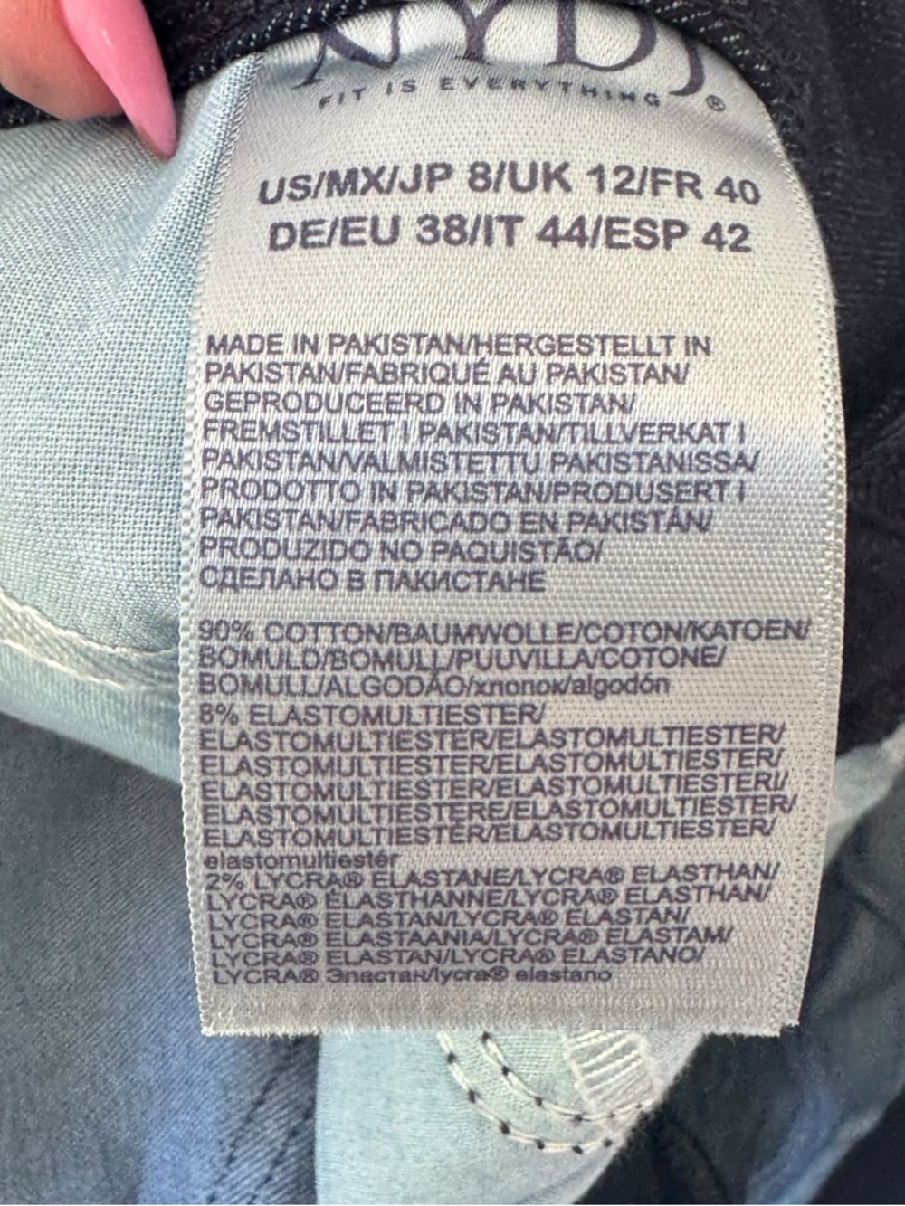 NYDJ - NWT Barbara Bootcut Jeans Dark Wash Lift Tuck Stretch Denim Sz 8 - Picture 10 of 10